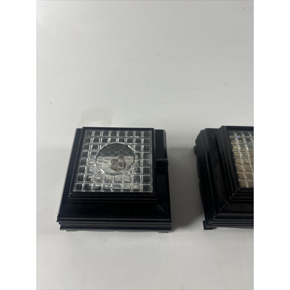 Vintage LED Motion Sensor Step Lights Black Wall Deck Stair Lights Set of 3 - Picture 2 of 8